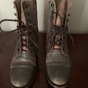 Distressed BedStu combat bootie